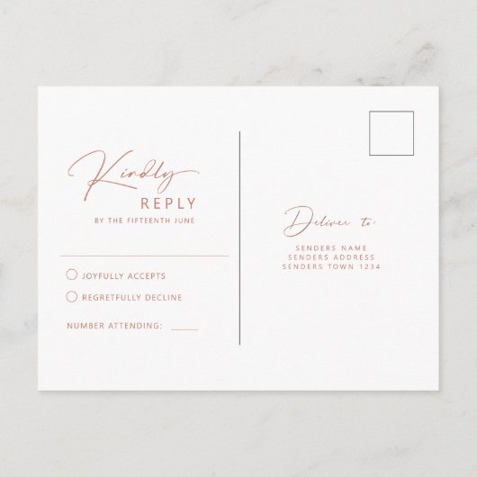 Boho Terracotta Arch Pampas Grass Detail Enclosure Briefkaart (Achterkant)