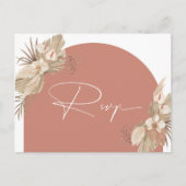 Boho Terracotta Arch Pampas Grass Detail Enclosure Briefkaart (Voorkant)