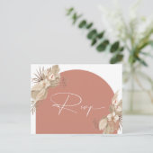 Boho Terracotta Arch Pampas Grass Detail Enclosure Briefkaart (Staand voorkant)