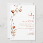 Boho Terracotta Baby shower gecentreerd Kaart (Voorkant)