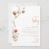 Boho Terracotta Baby shower Kaart (Voorkant)