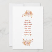 Boho Terracotta Baby shower Uitnodiging (Achterkant)