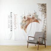 Boho Terracotta Baby Shower  Wandkleed (In Situ (horizontaal))