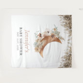 Boho Terracotta Baby Shower  Wandkleed (Voorkant (horizontaal))