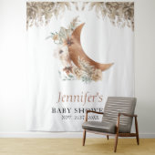 Boho Terracotta Baby Shower  Wandkleed (In situ)