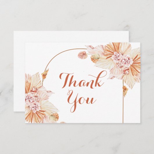 Boho Terracotta bedankt voor je briefkaarten (Voorkant / Achterkant)