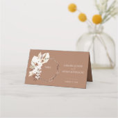 Boho Terracotta Beige Gedroogde Bloemenkrans Bruil (Voorkant)