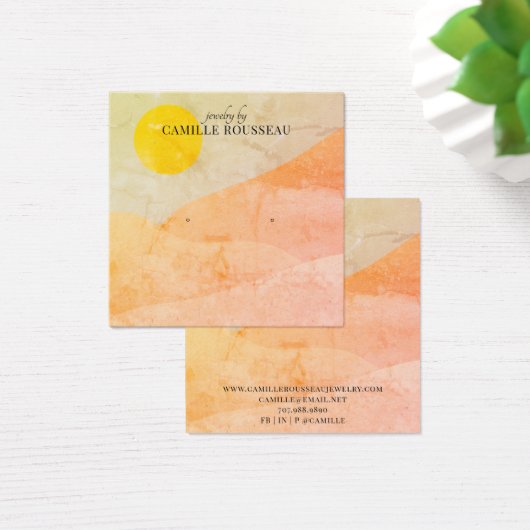 Boho Terracotta Bijoux Abstraite du désert (Bureau)