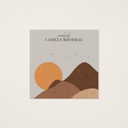 Boho Terracotta Bijoux Abstraite du désert (Devant)