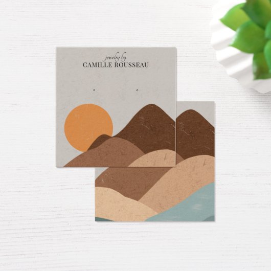 Boho Terracotta Bijoux Abstraite du désert (Bureau)