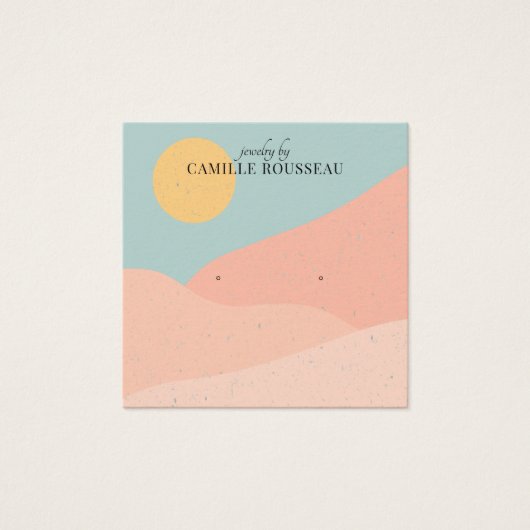 Boho Terracotta Bijoux Abstraite du désert (Devant)