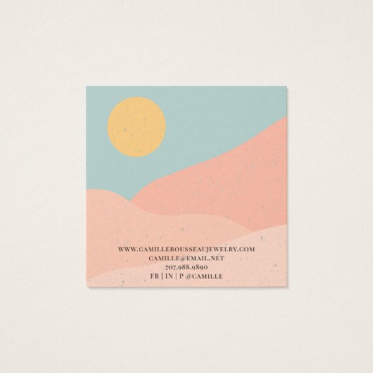 Boho Terracotta Bijoux Abstraite du désert (Dos)