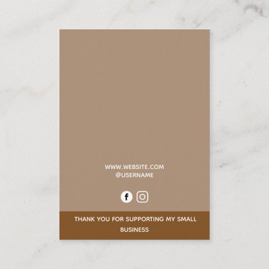 Boho Terracotta Bijoux Boucles d'oreilles Carte d' (Dos)