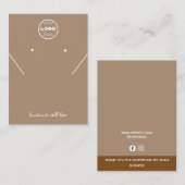 Boho Terracotta Bijoux Boucles d'oreilles Carte d' (Devant / Derrière)