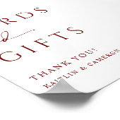 Boho Terracotta Bloem Bruiloftkaarten & Cadeaus Bo Poster (Hoek)