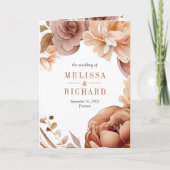 Boho Terracotta Bloem Herten QR Code Bruiloft (Voorkant)