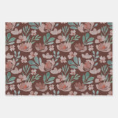 Boho Terracotta Bloem Waterverf Patroon Inpakpapie Inpakpapier Vel (Voorkant 2)
