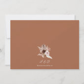 Boho Terracotta Bloemen Foto Bruiloft Save The Date (Achterkant)