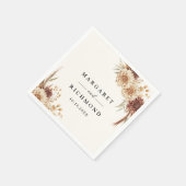 Boho Terracotta  Bloemen Huwelijk Servet (Hoek)