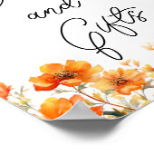 Boho Terracotta Bloemen Vrijgezellenfeest Kaarten Poster (Hoek)