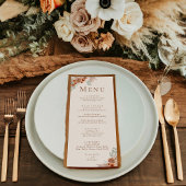 Boho Terracotta Bloemenpampas Grass Wedding Menu