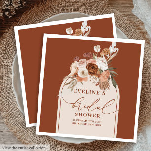 Boho Terracotta Bloemenservetten voor Bruidsdiner Servet