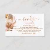 Boho Terracotta Books for Baby Card Informatiekaartje (Voorkant)