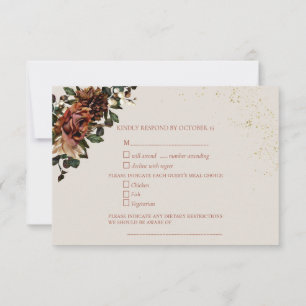 Boho Terracotta Botanique Floral Or RSVP
