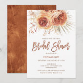 Boho Terracotta Brnt Sinaasappel Floral Vrijgezell Kaart (Voorkant / Achterkant)