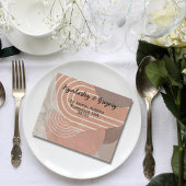 Boho Terracotta Brown Abstracte minimalistische we All In One Uitnodiging