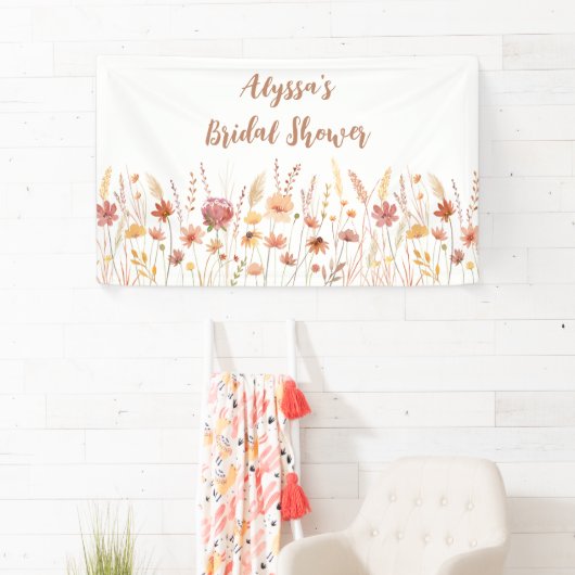 Boho Terracotta Bruidsboeket Bruiloft Spandoek (Insitu)