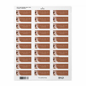 Boho Terracotta Bruiloft Uitnodiging Retouradres Etiket (Full Sheet)