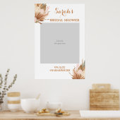 Boho Terracotta Bruiloftsfoto Prop Poster (Keuken)