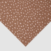 Boho Terracotta Bruin & Beige Stippen Baby shower Tissuepapier (Detail)