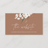 Boho Terracotta Bruin Pampas Gras Bloemen Bruiloft Informatiekaartje (Voorkant)