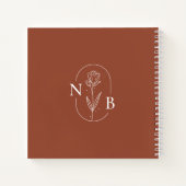 Boho Terracotta Burnt Orange Mariage Livre d'or (Dos)