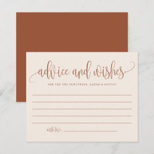 Boho Terracotta Calligraphy Advice and Wishes Kaar