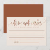 Boho Terracotta Calligraphy Wedding Advieskaart (Voorkant / Achterkant)