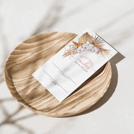 Boho Terracotta Combien de bonbons Carte de jeu