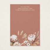 Boho Terracotta Cream Wildflowers Visitekaartje (Achterkant)