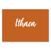 Boho Terracotta Custom Wedding Table Name Kaart (Achterkant)