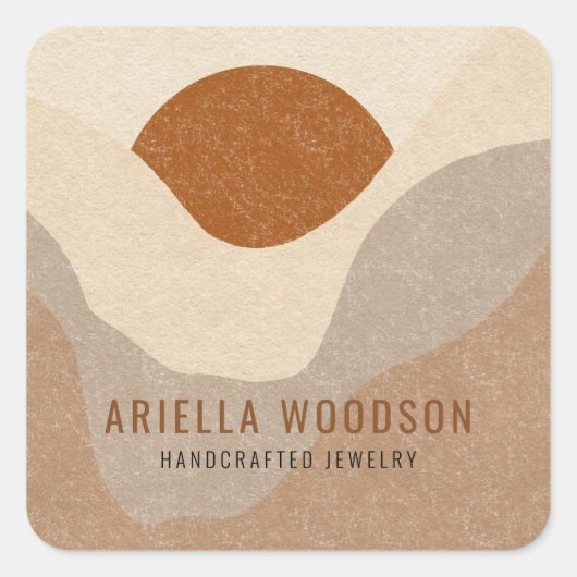 Boho Terracotta Desert Sun Product Label (Voorkant)