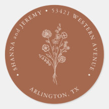 Boho Terracotta Elegant Minimal | Retouradres