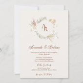 Boho Terracotta Faire-part de mariage (Devant)