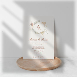 Boho Terracotta Faire-part de mariage