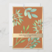 Boho Terracotta Faire-part de mariage (Dos)