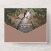 Boho Terracotta Faire-part de mariage avec photo (Verso)