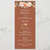 Boho Terracotta Fall Wedding Programma (Voorkant)