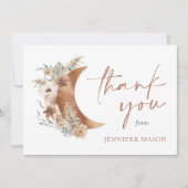Boho Terracotta Floral Carte de remerciements (Devant)