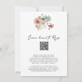 Boho Terracotta Floral Fall Wedding Kaart (Achterkant)